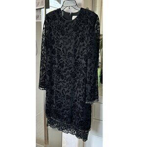 BADGLEY MISCHKA Vintage Black Dress Beading Embellishment Sequins in Size 8